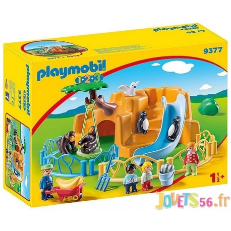 9377 parc animalier playmobil 1.2.3 