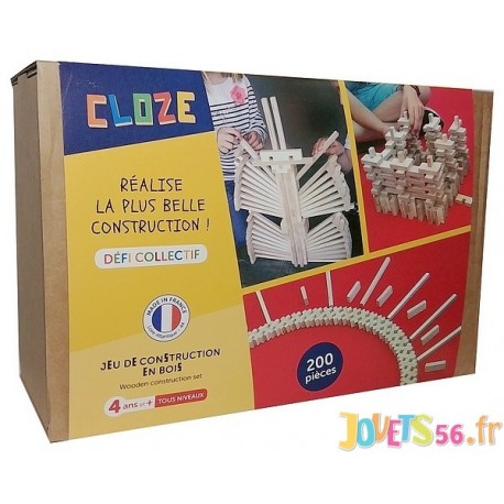 COFFRET DEFI COLLECTIF CONSTRUCTION BOIS 200 PIECES-LiloJouets-Magasins jeux et jouets dans Morbihan en Bretagne