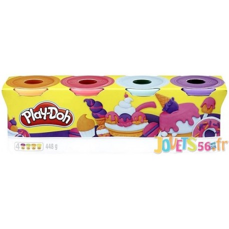 4 POTS PATE A MODELER COULEURS SUCRERIE PLAYDOH ASST-LiloJouets-Magasins jeux et jouets dans Morbihan en Bretagne