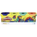 PACK 4 POTS PATE A MODELER COULEURS FLASHY PLAYDOH