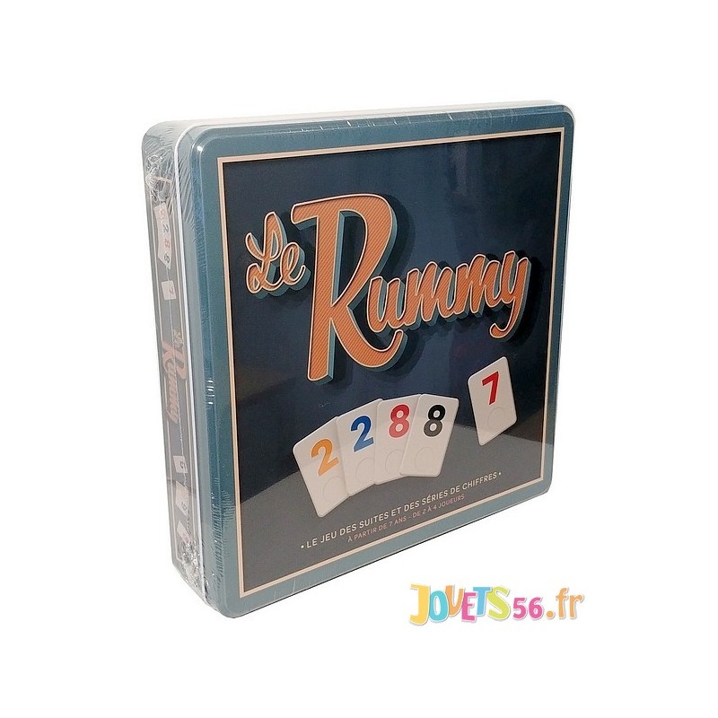 Jeu le rummy boite metal style rummikub 