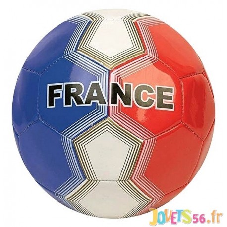 BALLON FOOT FRANCE T5 280GR AVEC EMBOUT DE GONFLAGE-LiloJouets-Magasins jeux et jouets dans Morbihan en Bretagne