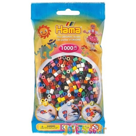 SACHET 1000 PERLES HAMA 22 COULEURS-LiloJouets-Magasins jeux et jouets dans Morbihan en Bretagne