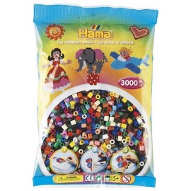 SACHET 3000 PERLES HAMA 22 COULEURS-LiloJouets-Magasins jeux et jouets dans Morbihan en Bretagne