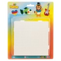 BLISTER 4 PLAQUES CARRES GM 14X14CM ASSEMBLABLES - PERLES A REPASSER HAMA