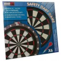 CIBLE PLASTIQUE 48CM AVEC 6 FLECHETTES POINTES NYLON