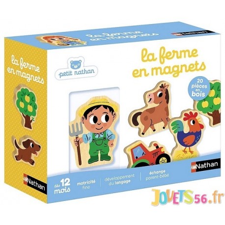 LA FERME EN MAGNETS 20 PIECES BOIS-LiloJouets-Magasins jeux et jouets dans Morbihan en Bretagne