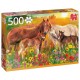 Puzzle chevaux dans la prairie 500 pieces-lilojouets-magasins jeux et jouets dans morbihan en bretagne