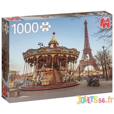 PUZZLE PARIS TROCADERO TOUR EIFFEL 1000 PIECES-LiloJouets-Magasins jeux et jouets dans Morbihan en Bretagne