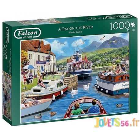 PUZZLE UN JOUR SUR LA RIVIERE 1000 PIECES-LiloJouets-Magasins jeux et jouets dans Morbihan en Bretagne