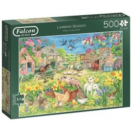 PUZZLE FERME LAMBING SEASON 500 PIECES XL-LiloJouets-Magasins jeux et jouets dans Morbihan en Bretagne