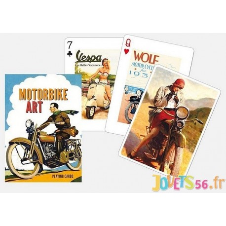 JEU 54 CARTES MOTORBIKE ART-LiloJouets-Magasins jeux et jouets dans Morbihan en Bretagne