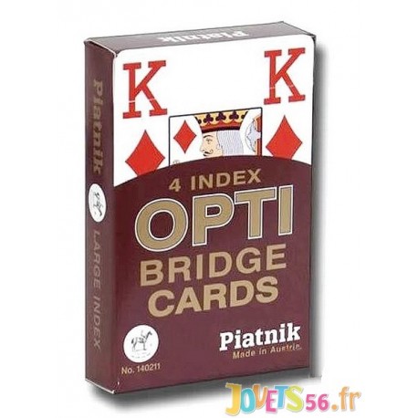 JEU 54 CARTES OPTI BRIDGE GRANDS CARACTERES-LiloJouets-Magasins jeux et jouets dans Morbihan en Bretagne