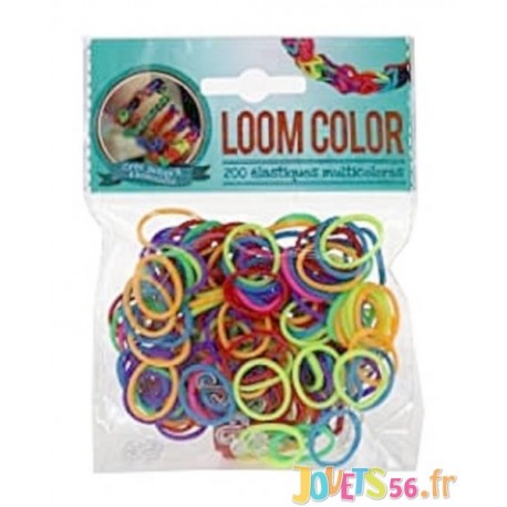 SACHET 200 ELASTIQUES LOOM COLOR-LiloJouets-Magasins jeux et jouets dans Morbihan en Bretagne