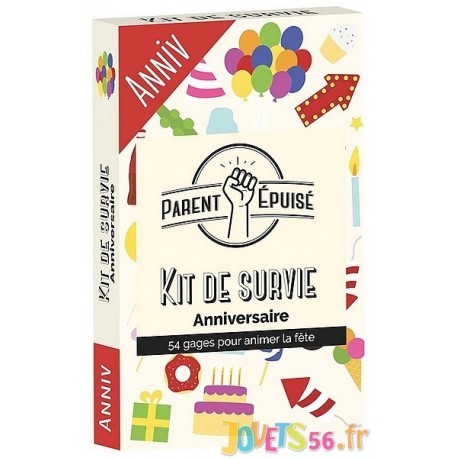 JEU ANNIVERSAIRE PARENT EPUISE KIT DE SURVIE-LiloJouets-Magasins jeux et jouets dans Morbihan en Bretagne