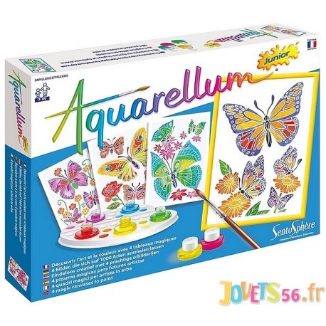 AQUARELLUM JUNIOR PAPILLONS ET FLEURS-LiloJouets-Magasins jeux et jouets dans Morbihan en Bretagne