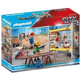 70446 OUVRIERS AVEC ECHAFAUDAGE PLAYMOBIL CITY ACTION-LiloJouets-Morbihan-Bretagne