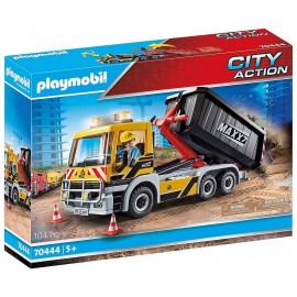 70444 CAMION AVEC BENNE ET PLATEFORME PLAYMOBIL CITY ACTION-LiloJouets-Morbihan-Bretagne