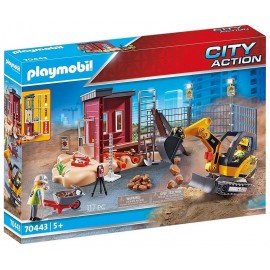 70443 MINI PELLETEUSE ET CHANTIER PLAYMOBIL CITY ACTION-LiloJouets-Morbihan-Bretagne