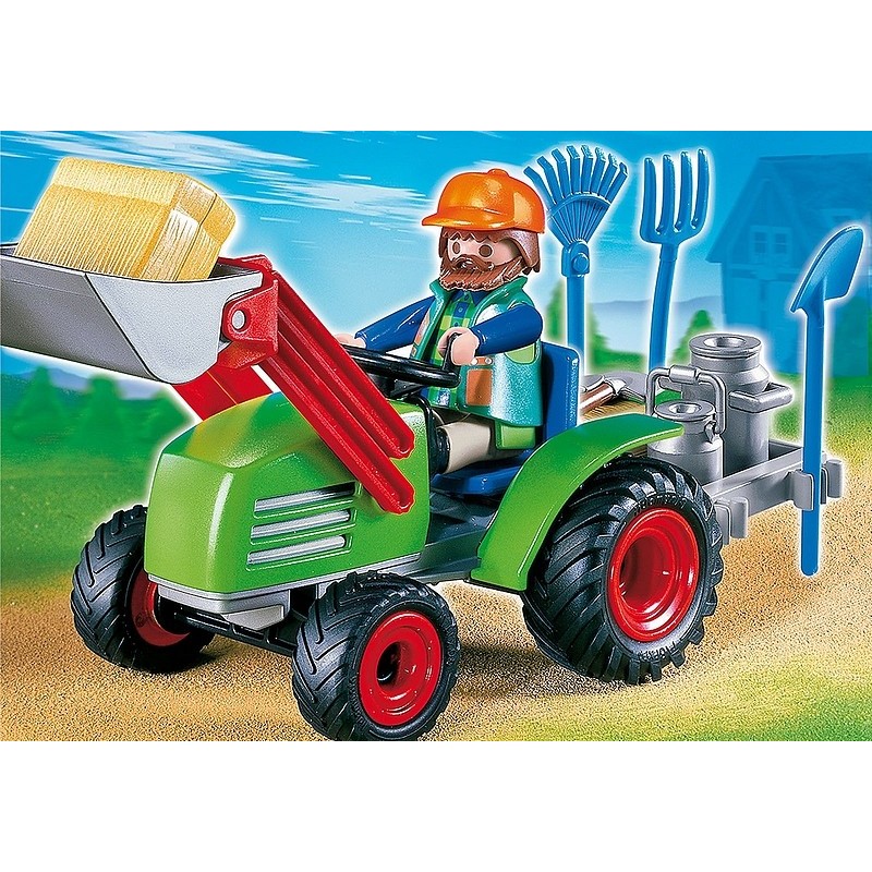 4143 agriculteur avec tracteur playmobil country 