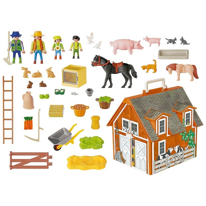 Playmobil 4142 ferme transportable PL4142 - Conforama