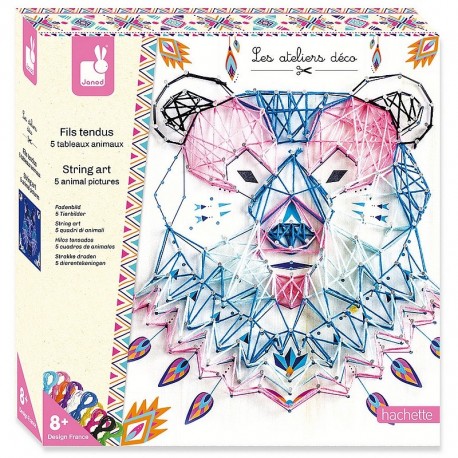 COFFRET FILS TENDUS ANIMAUX 5 TABLEAUX ATELIERS DECO-LiloJouets-Morbihan-Bretagne