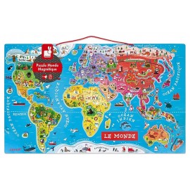 PANNEAU PUZZLE MONDE MAGNETIQUE 70X43CM-LiloJouets-Morbihan-Bretagne