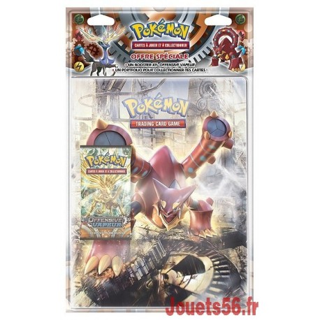 CAHIER RANGE CARTES + BOOSTER POKEMON XY11 OFFENSIVE VAPEUR-jouets-sajou-56