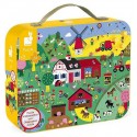 VALISETTE PUZZLE D'OBSERVATION LA FERME 24 PIECES 65X50CM