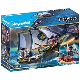 70412 CHALOUPE DES SOLDATS PLAYMOBIL PIRATES-LiloJouets-Morbihan-Bretagne