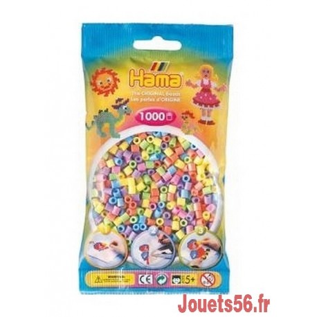 SACHET 1000 PERLES HAMA PASTEL MIX   -jouets-sajou-56