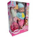 POUPEE 38CM LAURA A FAIM AVEC COUVERTS ET BIBERON