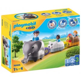 70405 TRAIN DES ANIMAUX PLAYMOBIL 1.2.3-LiloJouets-Morbihan-Bretagne