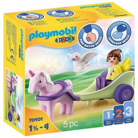 70401 CALECHE AVEC LICORNE ET FEE PLAYMOBIL 1.2.3-LiloJouets-Morbihan-Bretagne