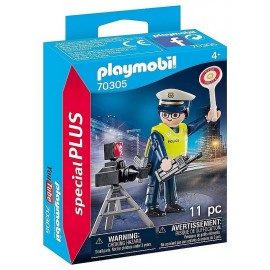 70305 POLICIER AVEC RADAR PLAYMOBIL SPECIAL PLUS-LiloJouets-Morbihan-Bretagne