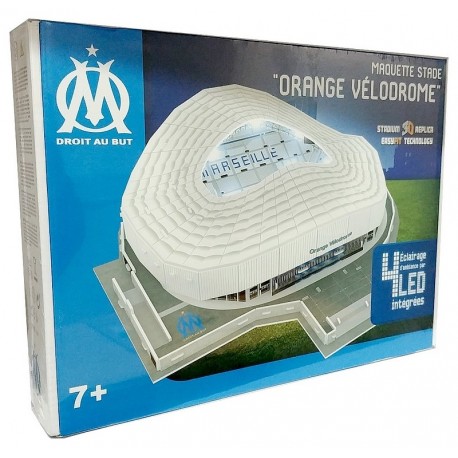 Megableu- Puzzle-Stade 3D Orange Velodrome (Olympique DE Marseille) avec  LED, 678266