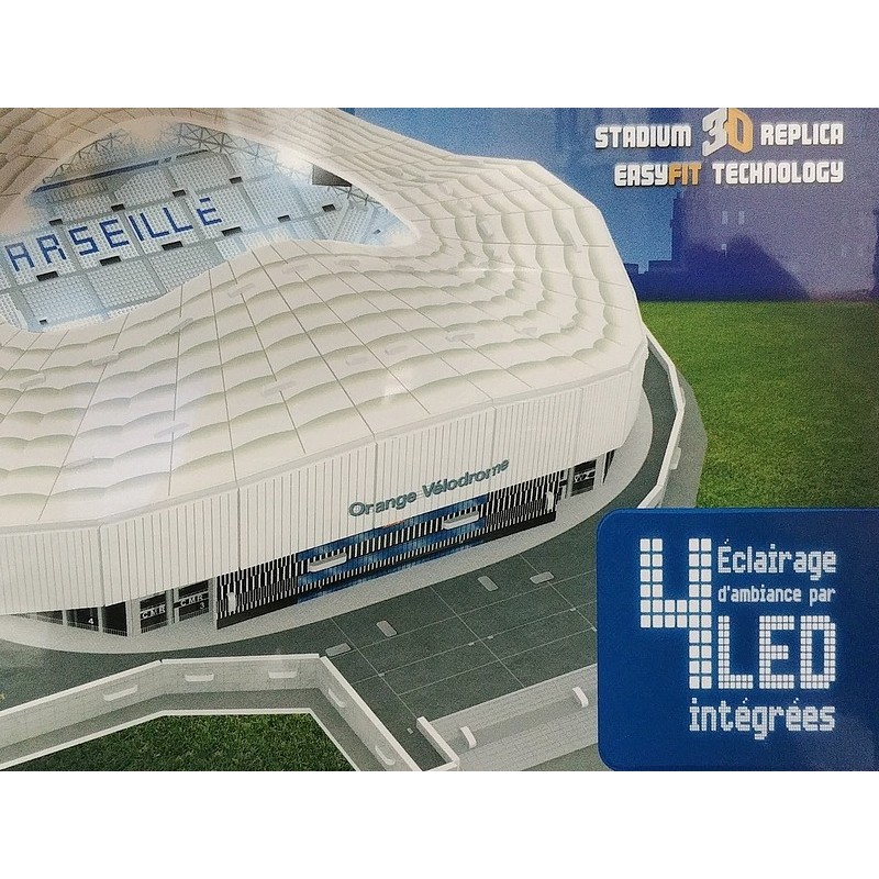 Puzzle Megableu Stade 3D Orange Vélodrome Olympique de Marseille Version  LED - Puzzle