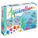 AQUARELLUM FONDS CORALIENS GRAND FORMAT 3 TABLEAUX
