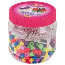 POT ROSE 400 PERLES MAXI HAMA AVEC 2 PLAQUES-LiloJouets-Morbihan-Bretagne