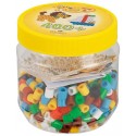 POT JAUNE 400 PERLES MAXI HAMA AVEC 2 PLAQUES