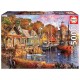 Puzzle coucher soleil sur port 5000 pieces-lilojouets-morbihan-bretagne