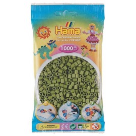 SACHET 1000 PERLES HAMA VERT OLIVE-LiloJouets-Morbihan-Bretagne