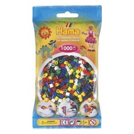 SACHET 1000 PERLES HAMA BASE 6 COULEURS-LiloJouets-Morbihan-Bretagne