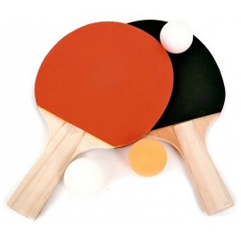 PACK 2 RAQUETTES PING-PONG FACE LISSE ET PICOTS AVEC 3 BALLES-LiloJouets-Morbihan-Bretagne