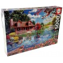 PUZZLE CHALET AU BORD DU LAC 5000 PIECES