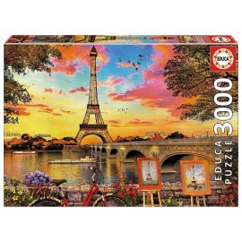 PUZZLE COUCHER DE SOLEIL A PARIS 3000 PIECES-LiloJouets-Morbihan-Bretagne