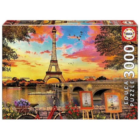 PUZZLE COUCHER DE SOLEIL A PARIS 3000 PIECES-LiloJouets-Morbihan-Bretagne