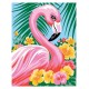 Tableau flamant rose 23x30cm peinture par numeros debutant-lilojouets-morbihan-bretagne