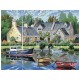 Tableau maisons bretonnes 39x30cm peinture par numeros-lilojouets-morbihan-bretagne