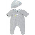 BB36 PYJAMA DE NAISSANCE GRIS - VETEMENT POUPON 36CM
